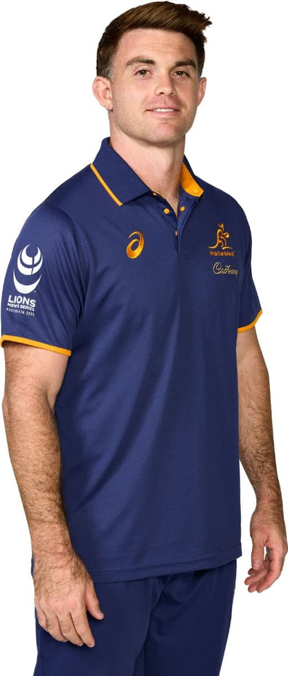 Australian Wallabies 2025 Rugby Union Mens Media Polo Shirt