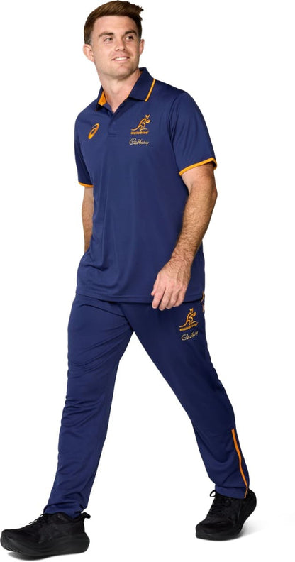 Australian Wallabies 2025 Rugby Union Mens Media Polo Shirt