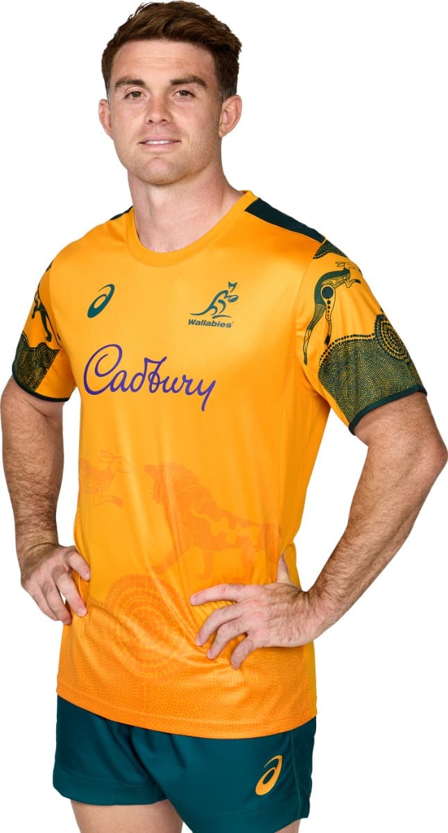 Australian Wallabies 2025 Rugby Union Mens Warm Up Shirt