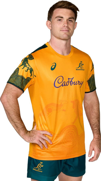 Australian Wallabies 2025 Rugby Union Mens Warm Up Shirt