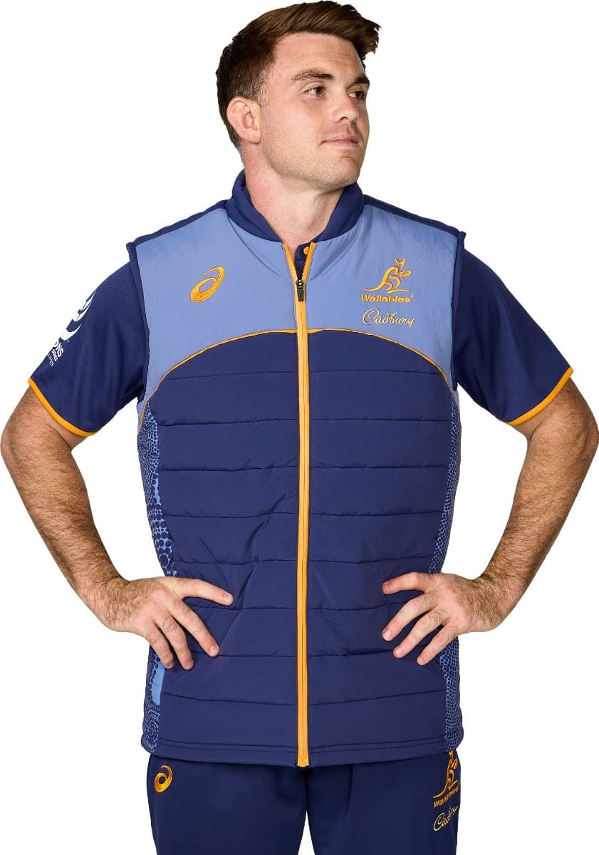 Australian Wallabies 2025 Rugby Union Mens Puffer Vest