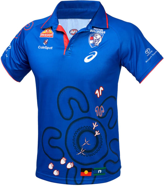 Western Bulldogs 2025 AFL Mens First Nations Polo Shirt