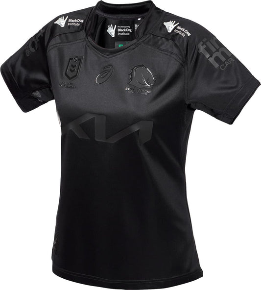 Brisbane Broncos 2025 NRL Ladies Black Dog Charity Jersey