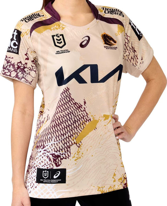 Brisbane Broncos 2025 NRL Ladies Indigenous Jersey