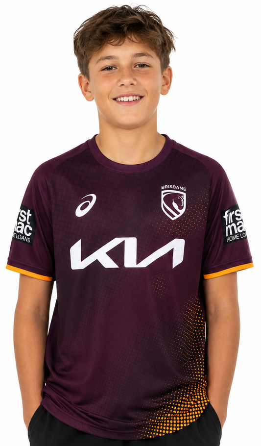 Brisbane Broncos 2026 NRL Kids Training Shirt