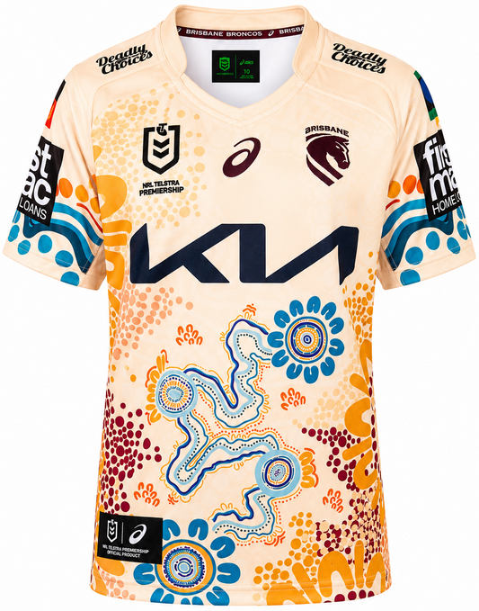 Brisbane Broncos 2026 NRL Kids Indigenous Jersey