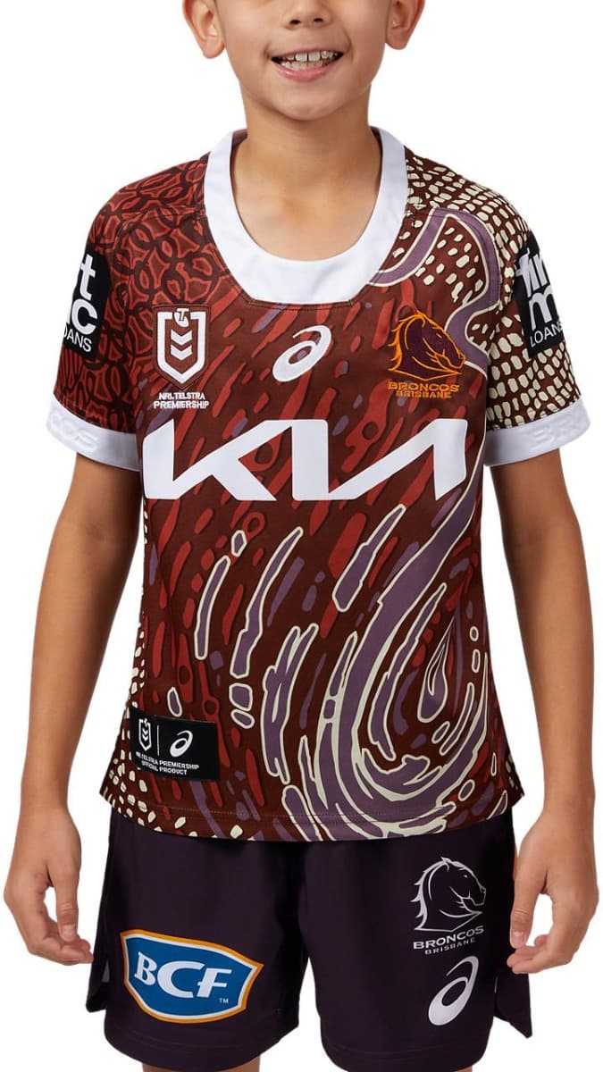 Brisbane Broncos 2024 NRL Kids Indigenous Jersey