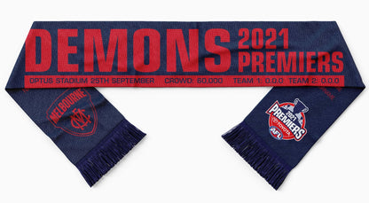 Melbourne Demons 2021 AFL Premiers Scarf