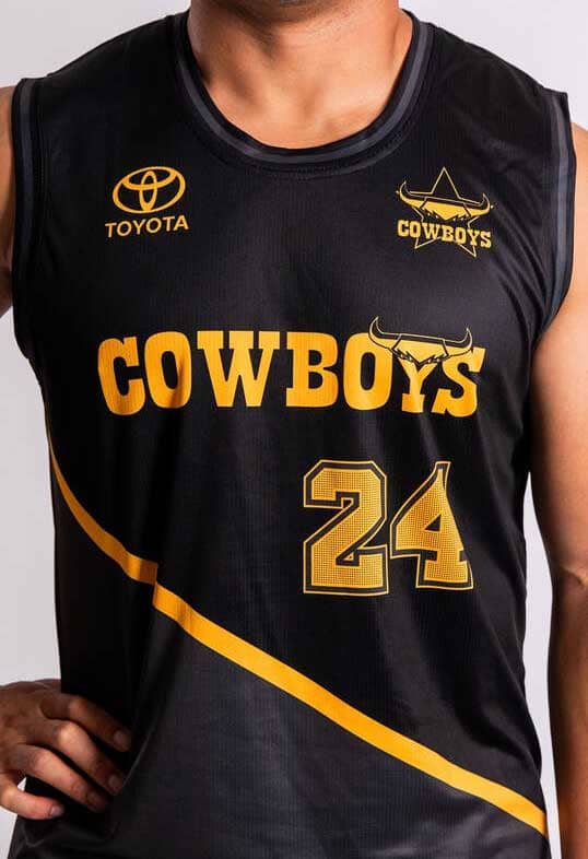 North Queensland Cowboys 2024 NRL Mens Basketball Singlet