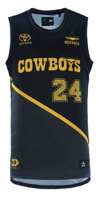 North Queensland Cowboys 2024 NRL Mens Basketball Singlet