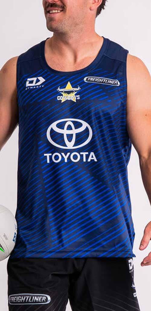 North Queensland Cowboys 2024 NRL Mens Navy Training Singlet