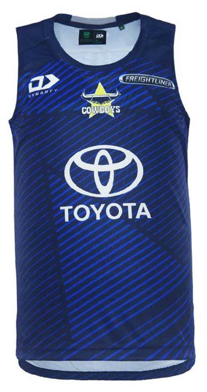 North Queensland Cowboys 2024 NRL Mens Navy Training Singlet