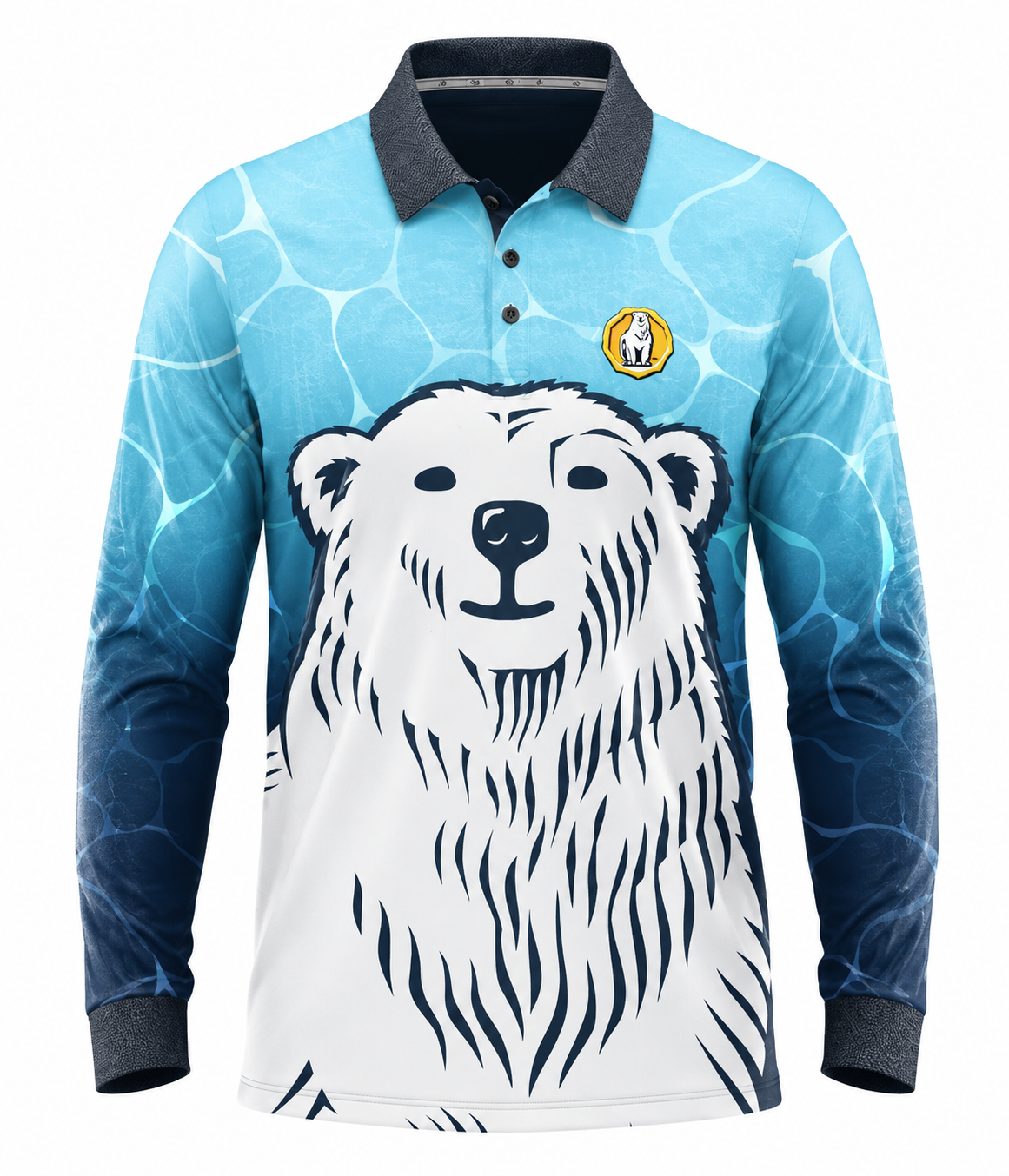 Bundaberg Rum Mens Long Sleeve Fishing Polo Shirt