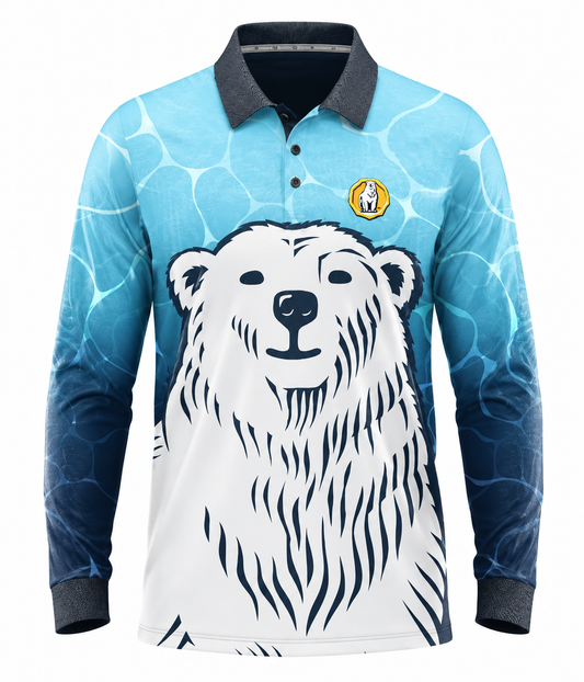 Bundaberg Rum Mens Long Sleeve Fishing Polo Shirt