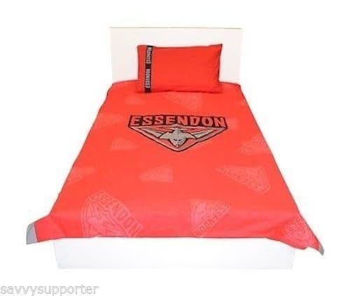Essendon Bombers AFL Red Double Quilt Cover Set