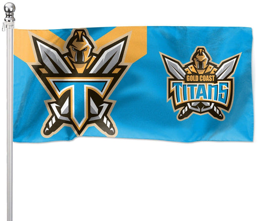 Gold Coast Titans Pole Flag 180cm by 90cm