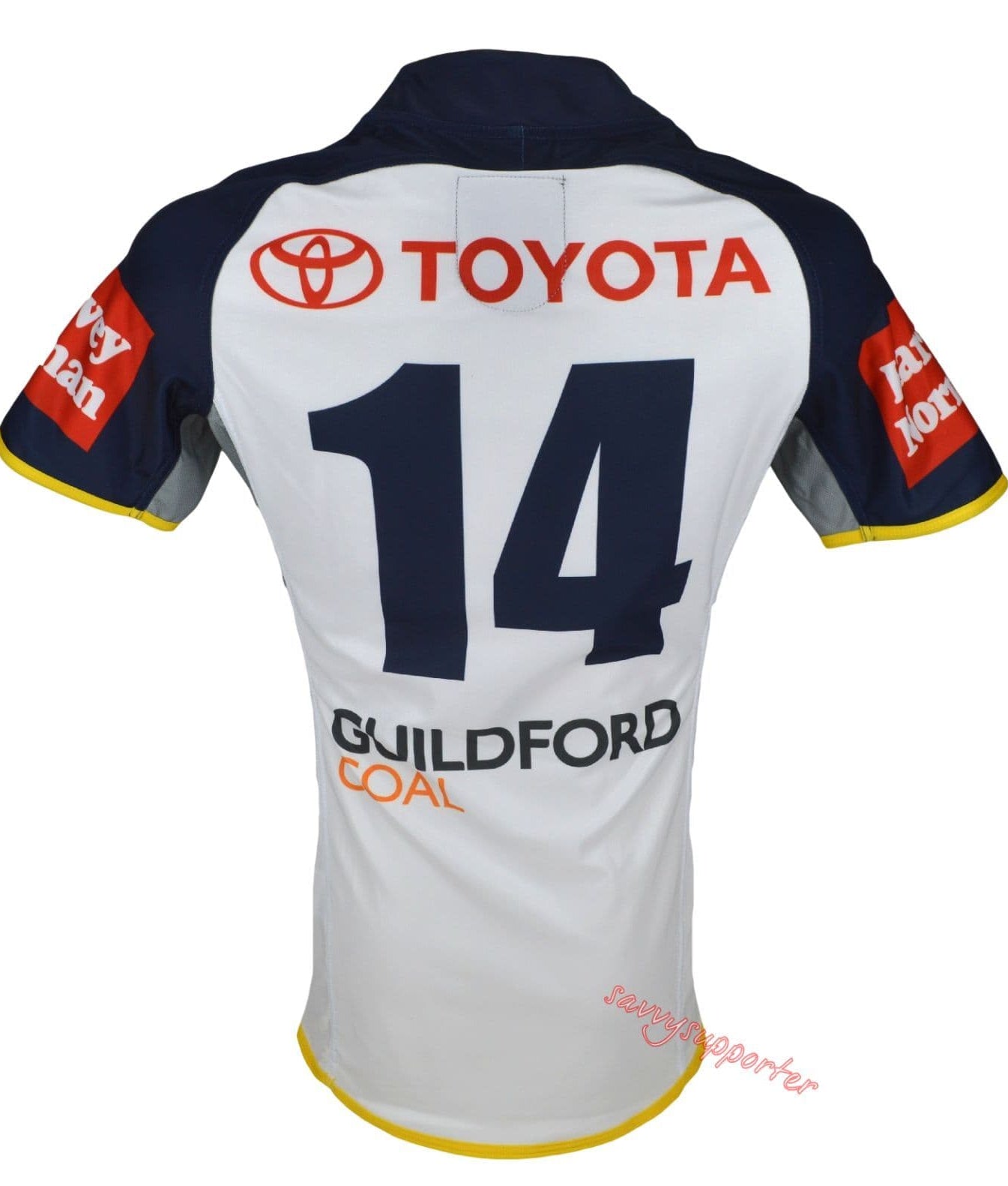 North Queensland Cowboys NRL No.14 Player Issue Away Jersey GPS pocket