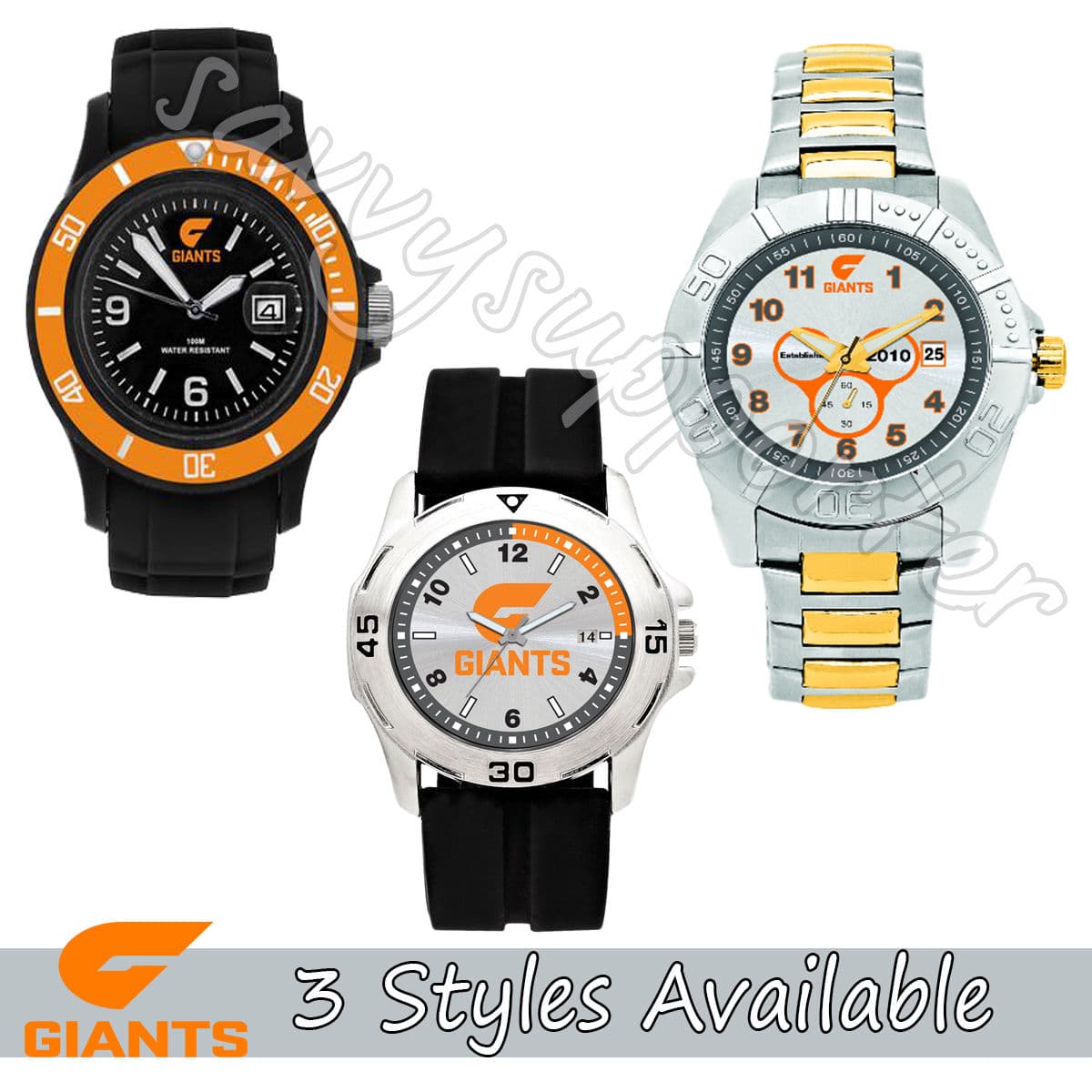 GWS Giants AFL Adults Watch - Various Styles Available