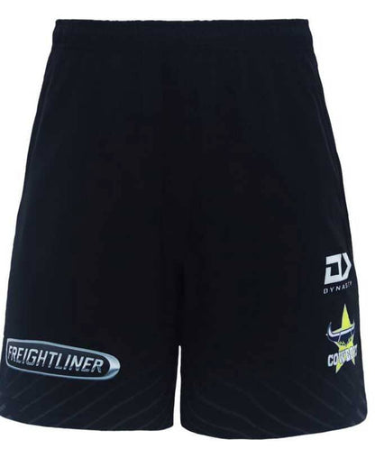 North Queensland Cowboys 2024 NRL Mens Black Alternate Gym Zip Shorts