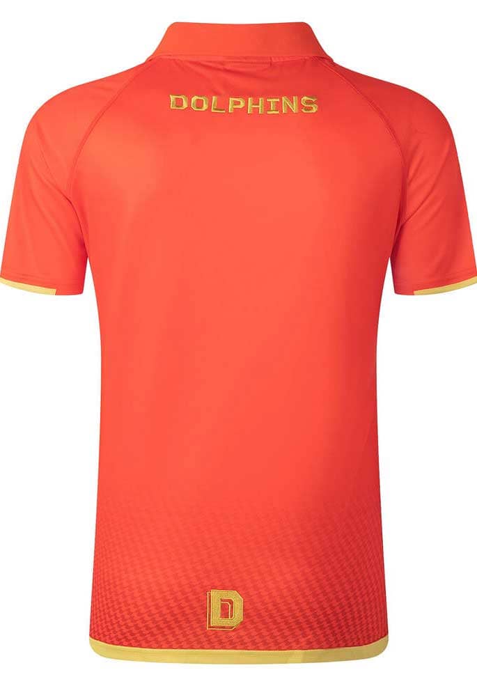 Redcliffe Dolphins Mens Red Players Polo Shirt