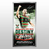 South Sydney Rabbitohs NRL Greg Inglis Signed Framed Destiny Vertiramic