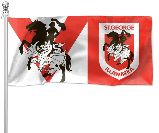 St George Dragons Pole Flag 1800mm by 900mm