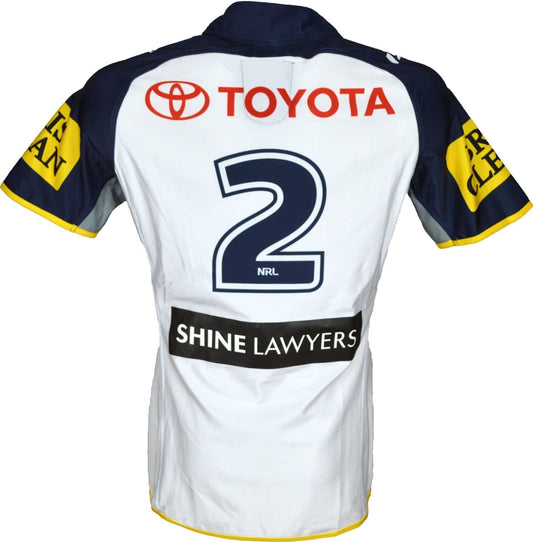 North Queensland Cowboys 2015 NRL No.2 Player Issue Away Jersey GPS pocket