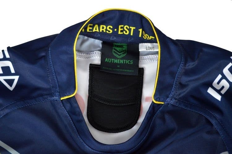 North Queensland Cowboys 2015 NRL No.2 Player Issue Away Jersey GPS pocket