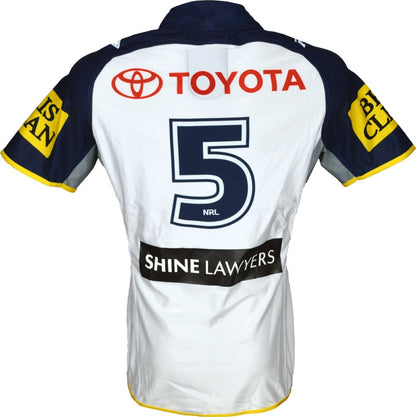 North Queensland Cowboys 2015 NRL No.5 Player Issue Away Jersey GPS pocket