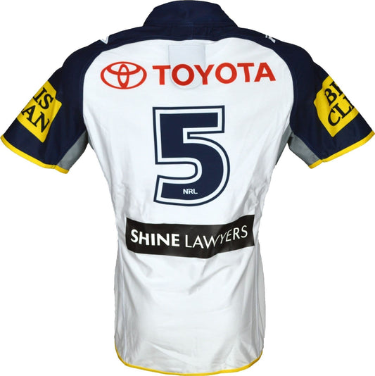 North Queensland Cowboys 2015 NRL No.5 Player Issue Away Jersey GPS pocket