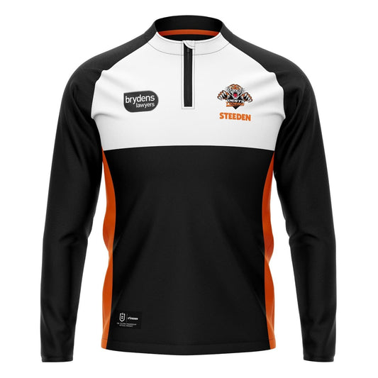 Wests Tigers NRL Mens Player Tech Long Sleeve Training Top