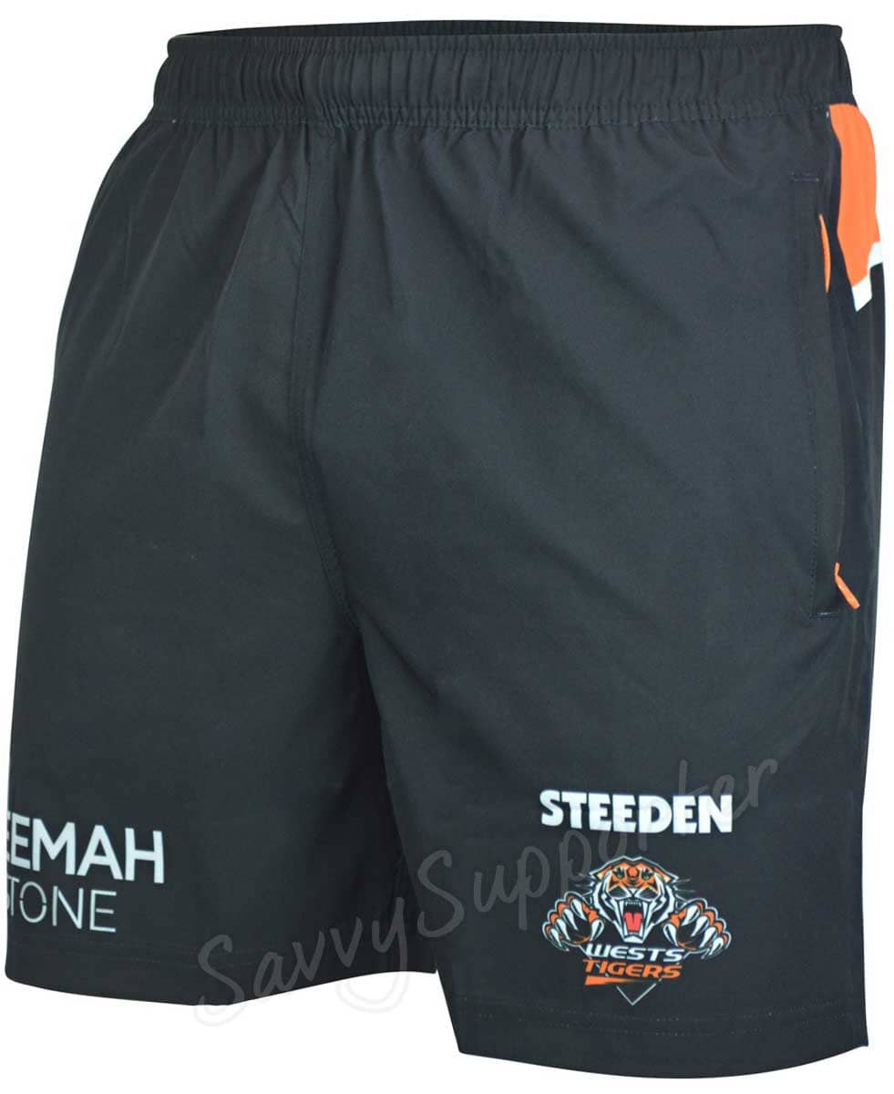 Wests Tigers NRL Mens Training Gym Shorts