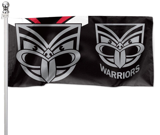New Zealand Warriors Pole Flag 180cm by 90cm