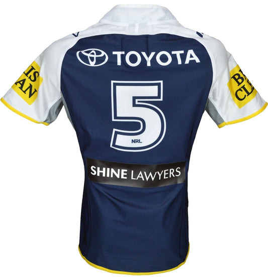 North Queensland Cowboys 2015 NRL No.5 Player Issue Home Jersey GPS pocket