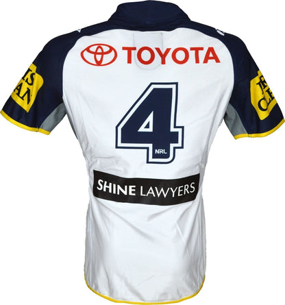 North Queensland Cowboys 2015 NRL No.4 Player Issue Away Jersey GPS pocket