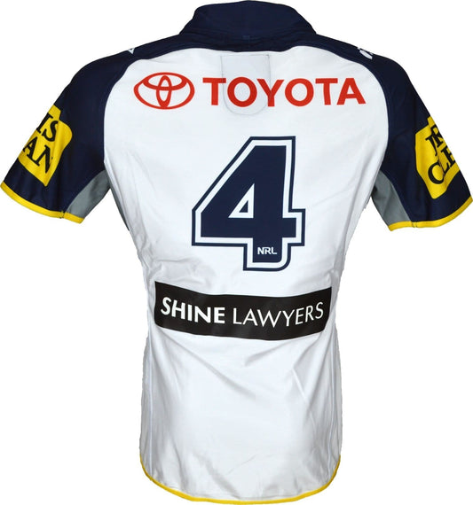 North Queensland Cowboys 2015 NRL No.4 Player Issue Away Jersey GPS pocket