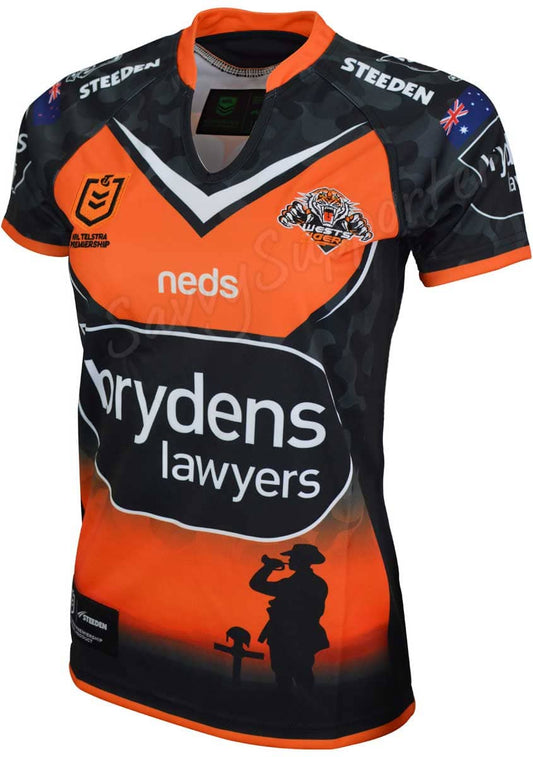 Wests Tigers NRL Ladies Anzac Jersey