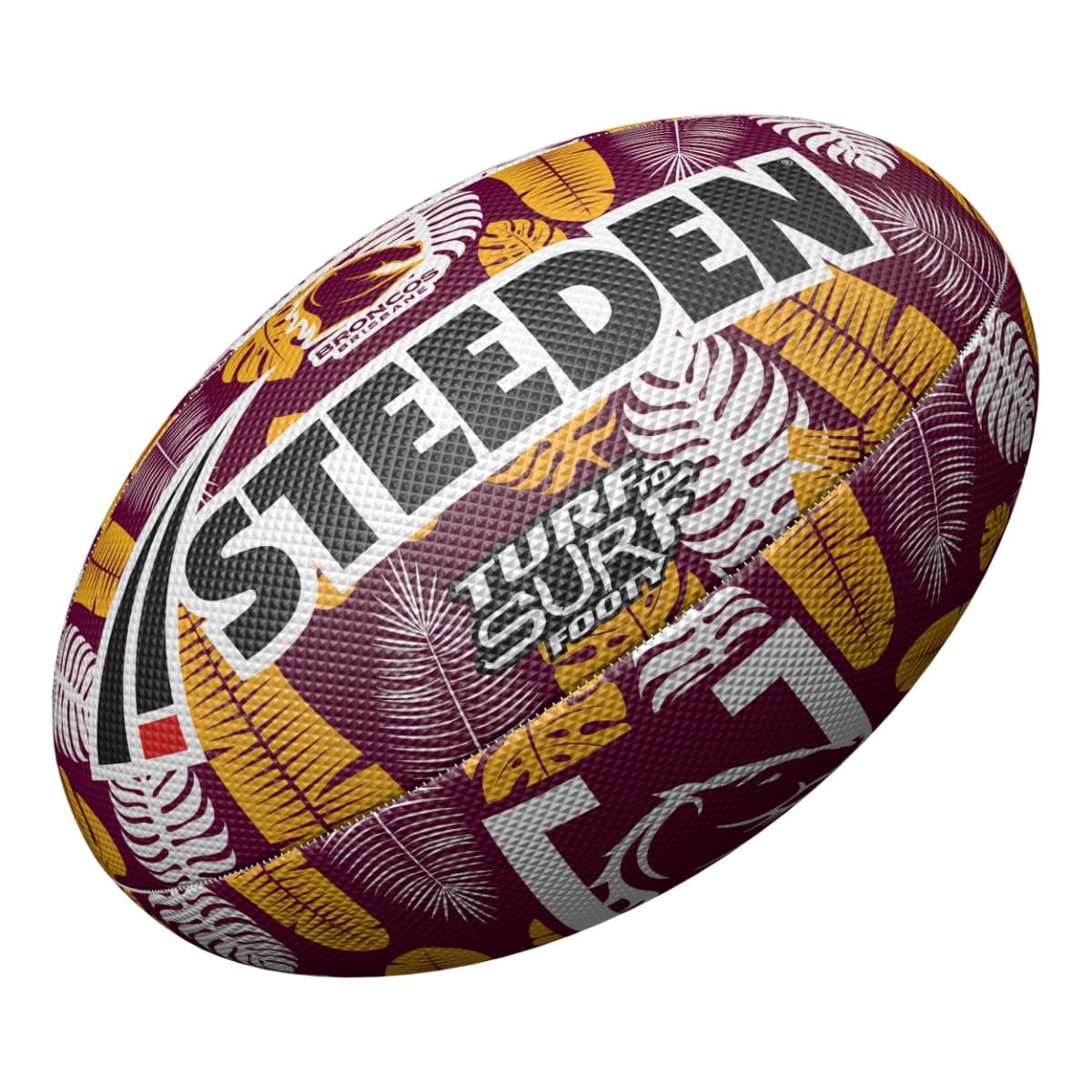Brisbane Broncos NRL 'Turf to Surf' Size 3 Beach Football