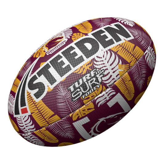 Brisbane Broncos NRL 'Turf to Surf' Size 3 Beach Football
