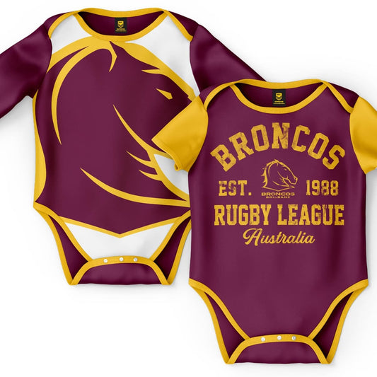 Brisbane Broncos Toddler 2pc Bodysuit Gift Set