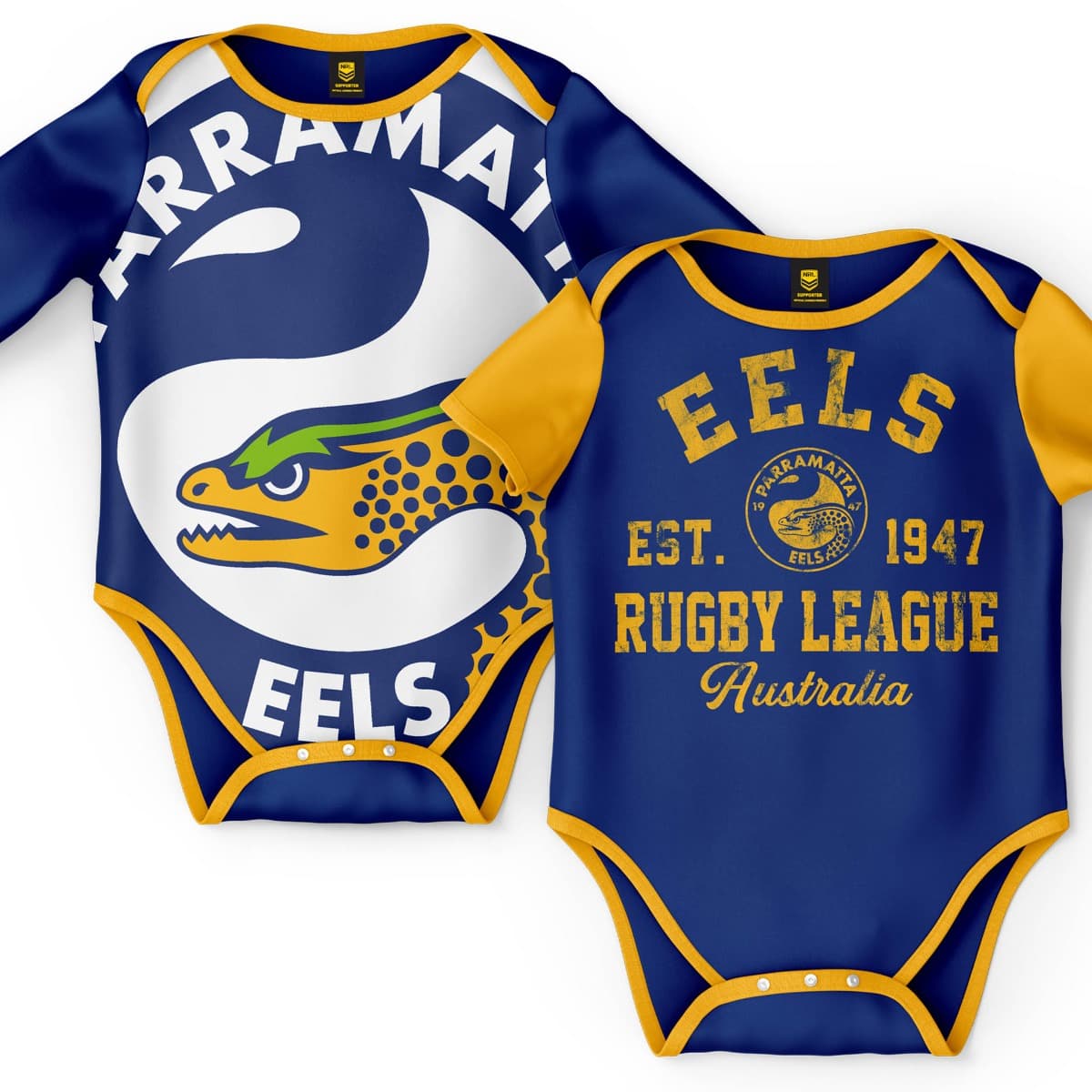 Parramatta Eels NRL Toddler 2pc Bodysuit Gift Set