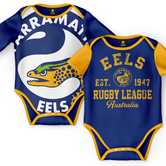 Parramatta Eels NRL Toddler 2pc Bodysuit Gift Set