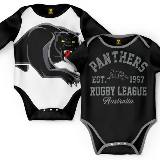 Penrith Panthers NRL Toddler 2pc Bodysuit Gift Set