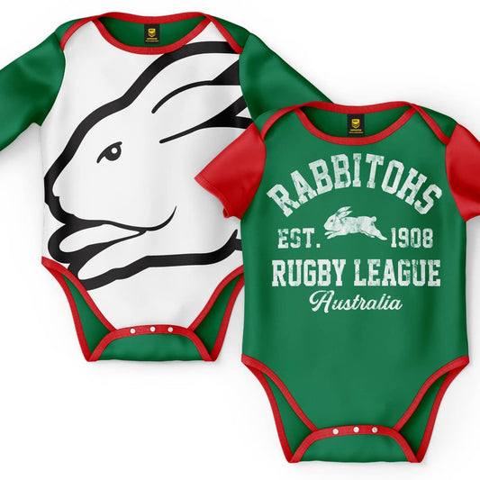 South Sydney Rabbitohs NRL Toddler 2pc Bodysuit Gift Set