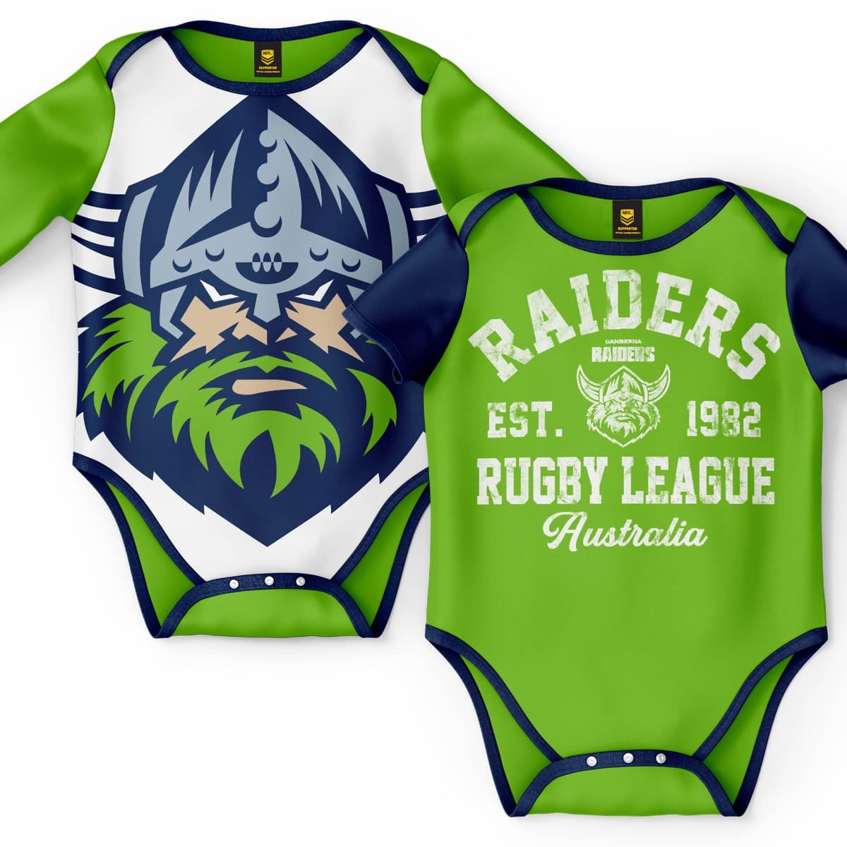 Canberra Raiders NRL Toddler 2pc Bodysuit Gift Set