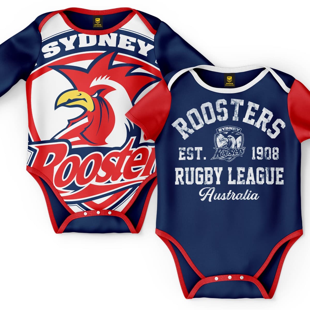 Sydney Roosters NRL Toddler 2pc Bodysuit Gift Set