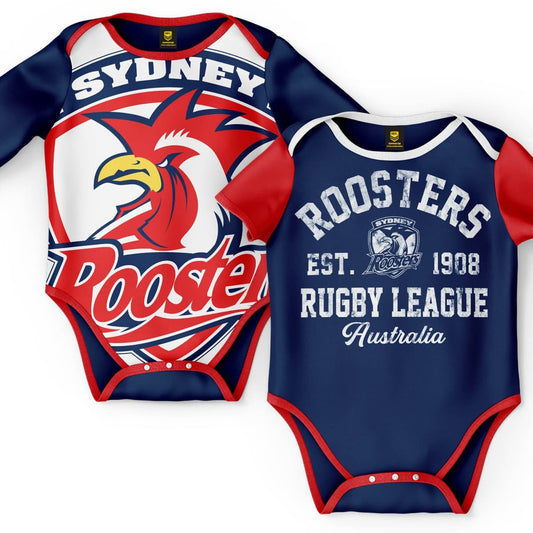 Sydney Roosters NRL Toddler 2pc Bodysuit Gift Set