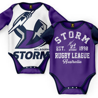 Melbourne Storm NRL Toddler 2pc Bodysuit Gift Set
