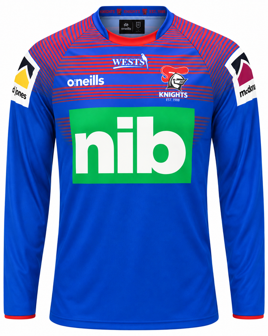 Newcastle Knights Mens Long Sleeve Training Shirt