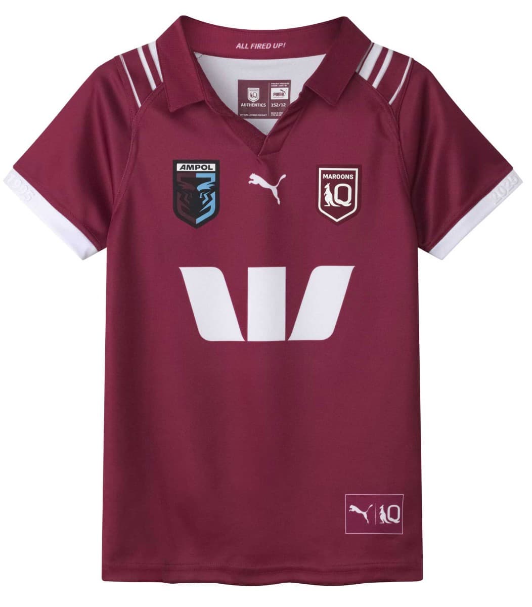 QLD Maroons State of Origin 2025 NRL Kids On Field Jersey